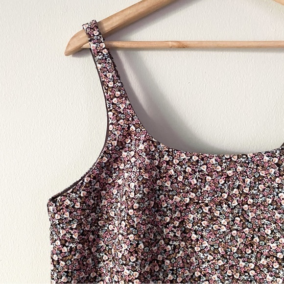 H&M, floral cotton mini corduroy jumper shift‎ dress sz medium - Picture 3 of 8